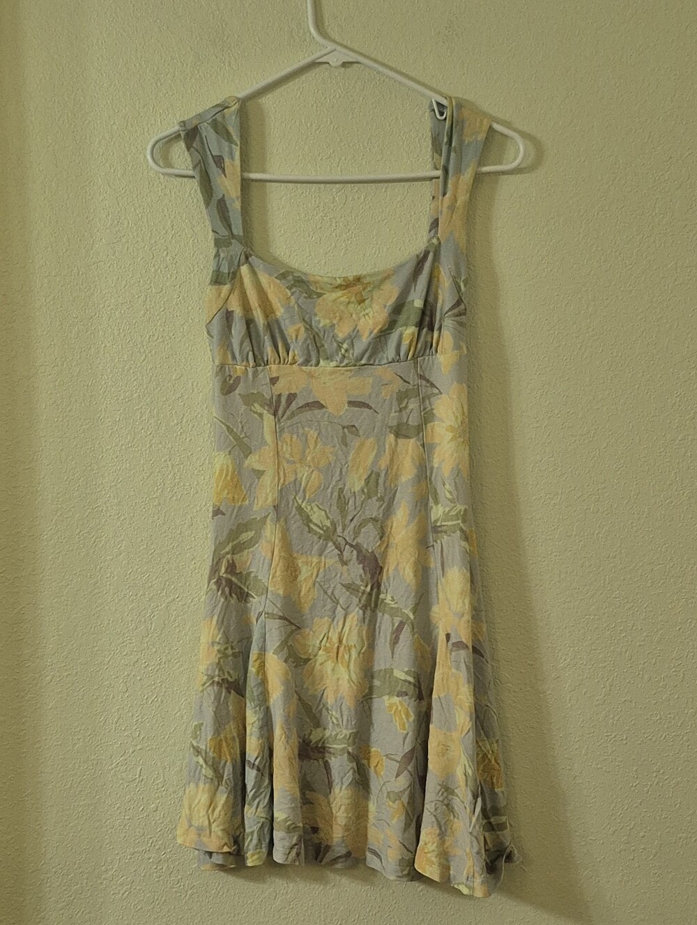 ASOS Light Blue and Yellow Floral Mini Dress